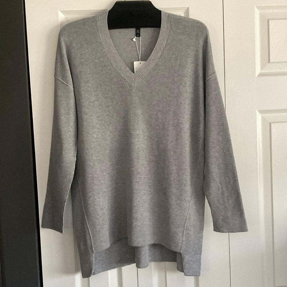 Eileen Fisher Peruvian Organic Cotton Tunic Size Small Color Dark Pearl